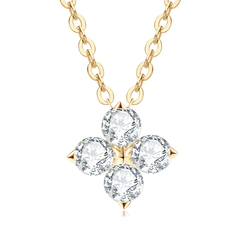 Xenia Four Leaf Clover Moissanite Necklace