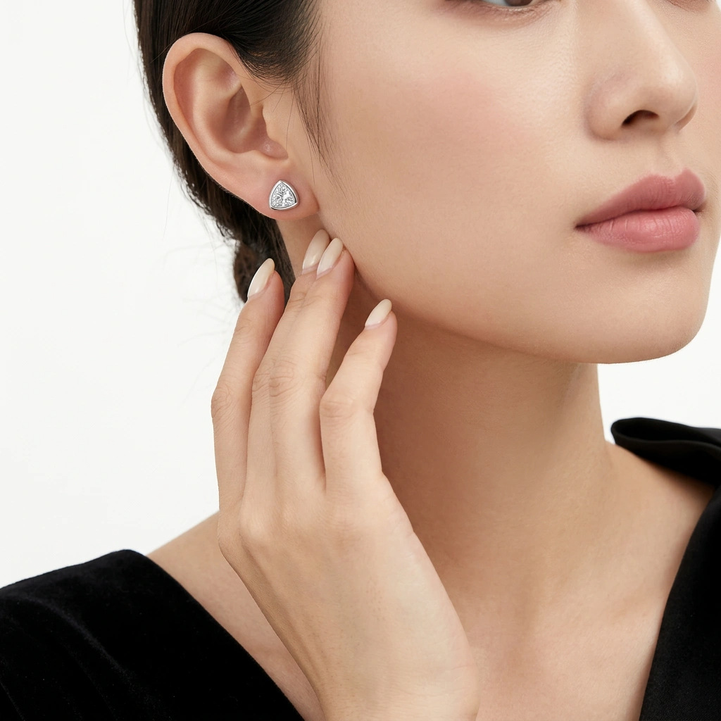 Bezel Multi-Shape Moissanite Stud Earrings