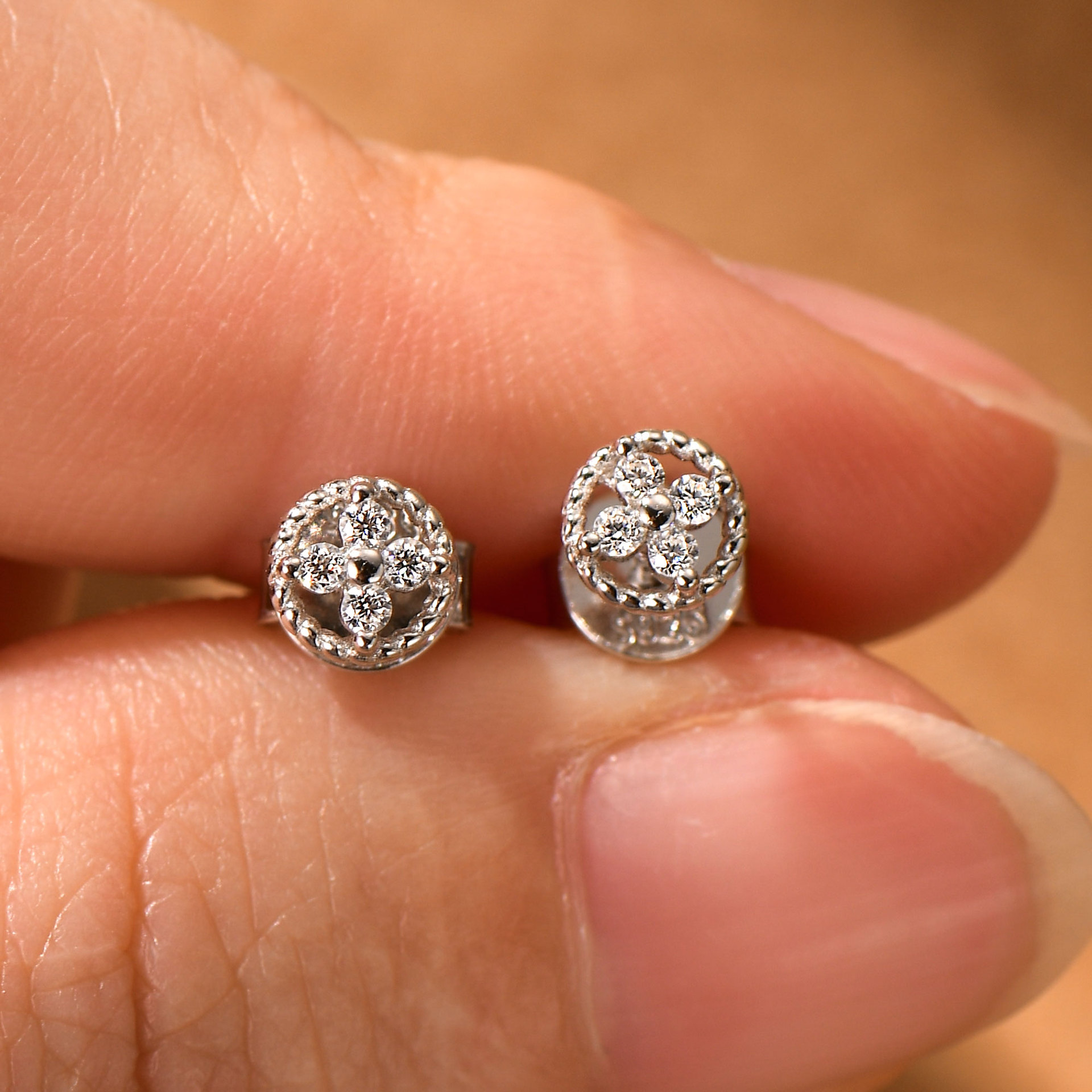 Lucky Promise Moissante Stud Earrings