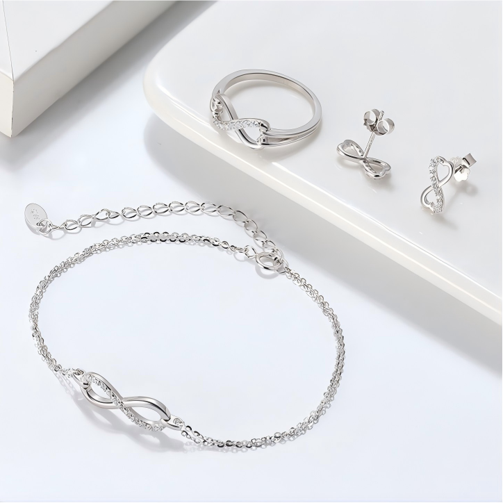 Infinity Double Line Moissanite Bracelet