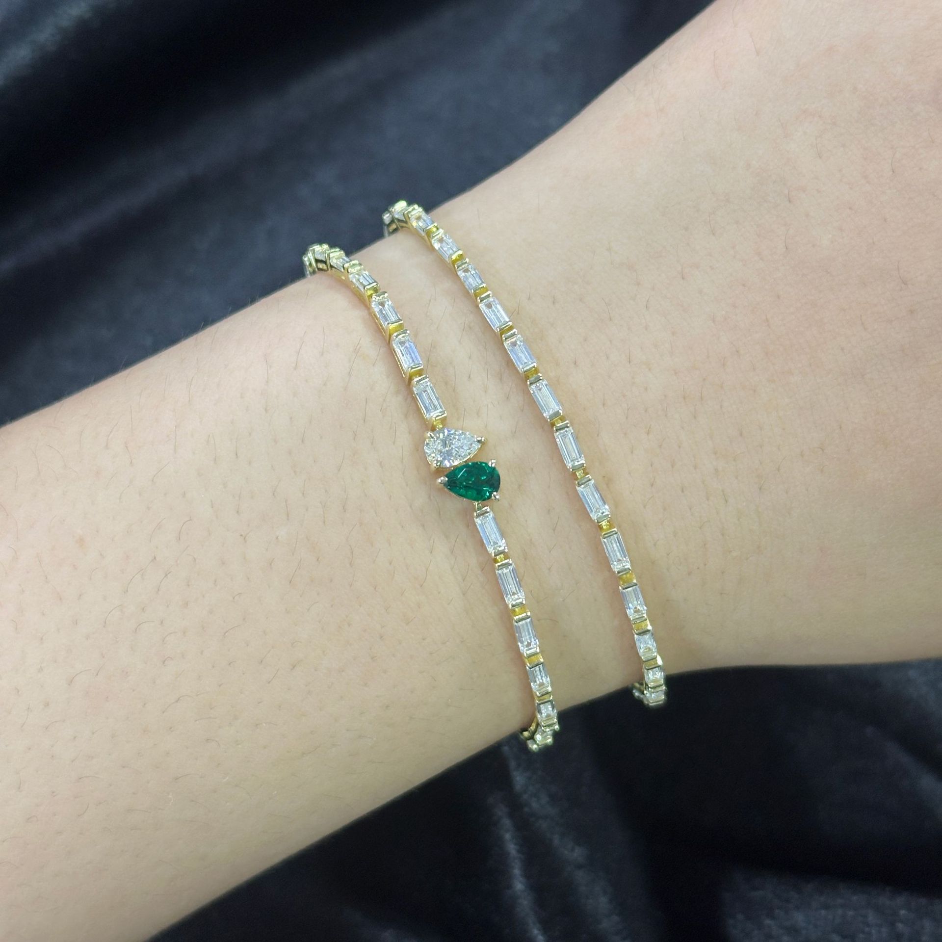 Baguette Moissanite Tennis Bracelet