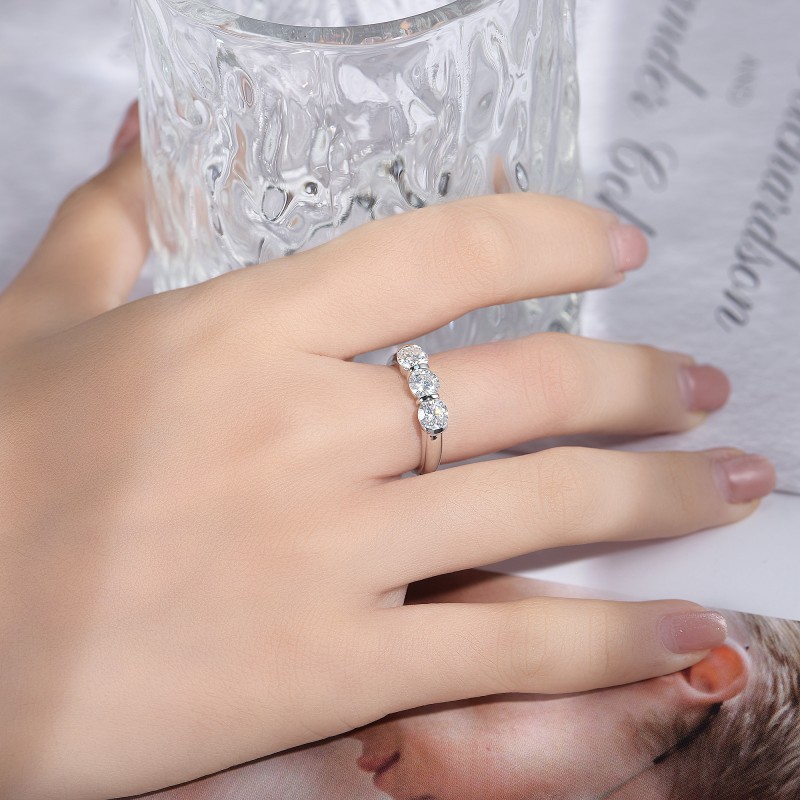 Three-Stone Moissanite Engagement Ring (1.5 ct.tw.)