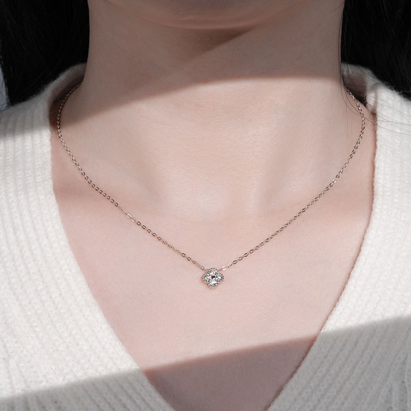 Salter Four Leaf Clover Moissanite Necklace
