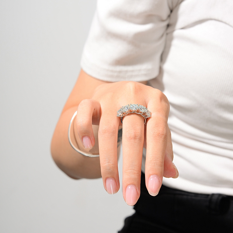 Camille Luxury Five-Stone Moissanite Ring