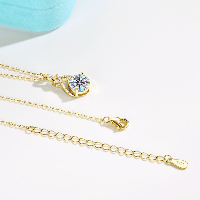 Salome Twisted Moissanite Pendant 2.0 ct-VOOGME