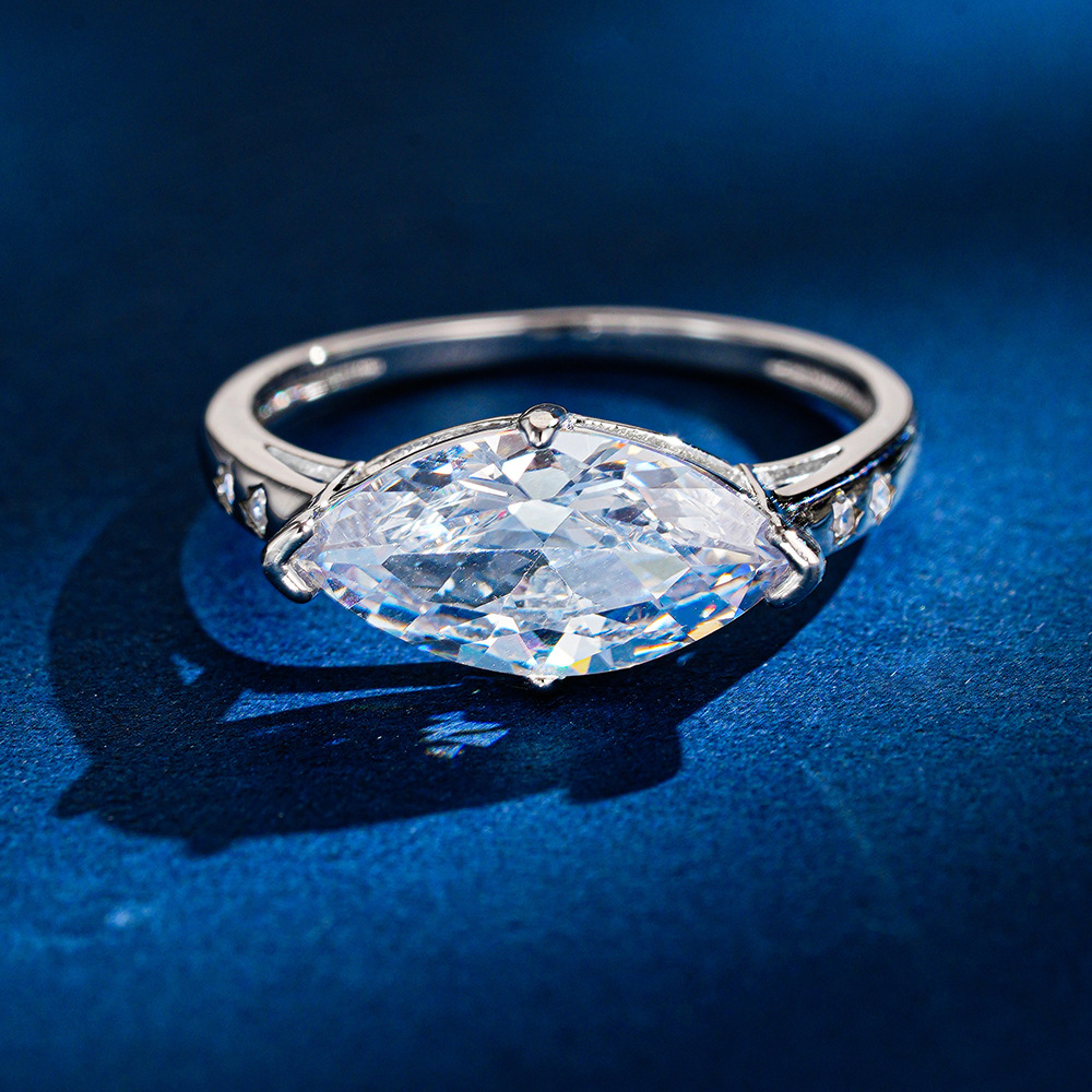 East West Marquise Moissanite Ring 3.0ct