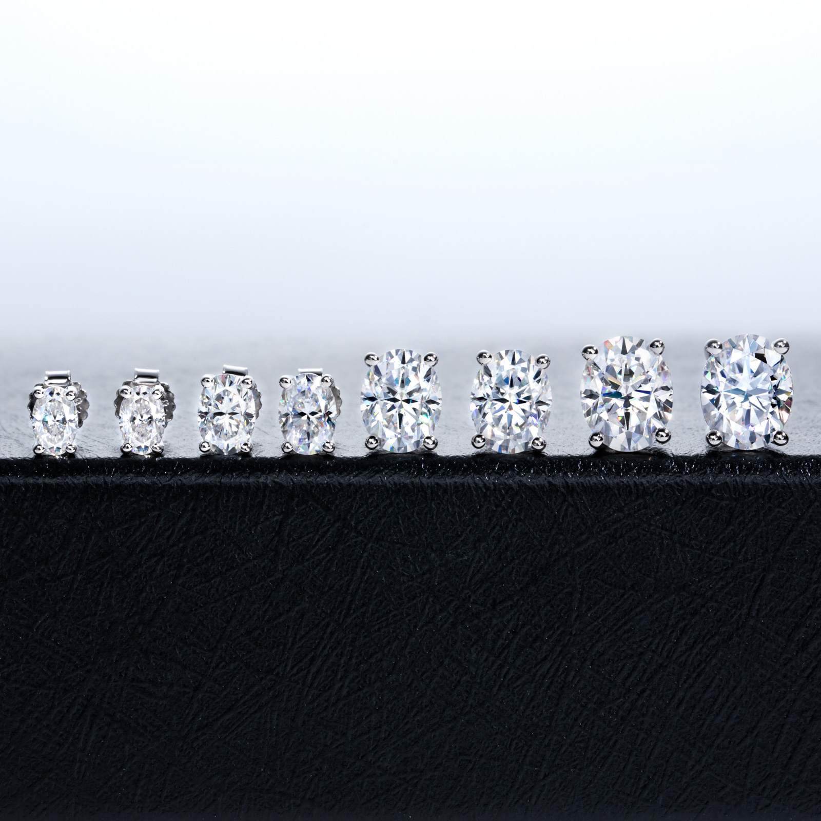 Classic Oval Moissanite Stud Earrings