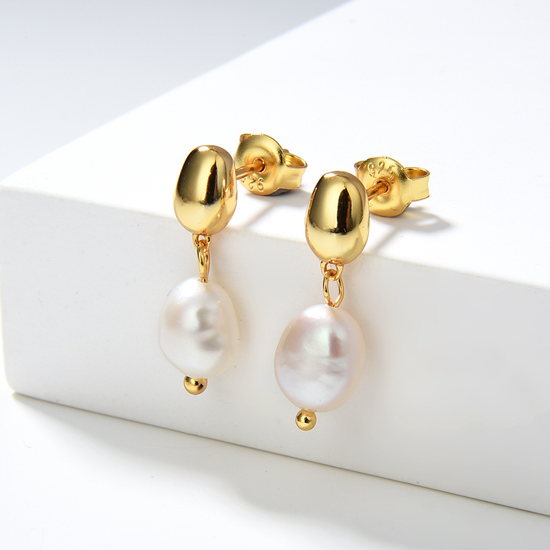 Vala Baroque Pearl Drop Earrings
