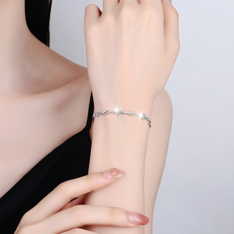Crystal Love Moissanite Bracelet