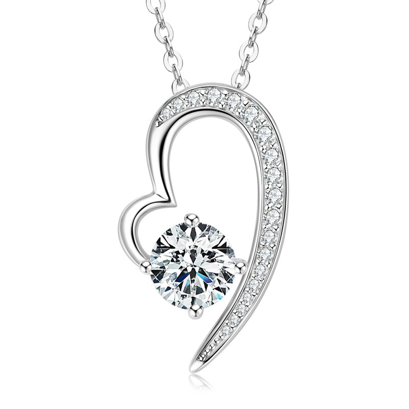 Esme Heart Moissanite Necklace