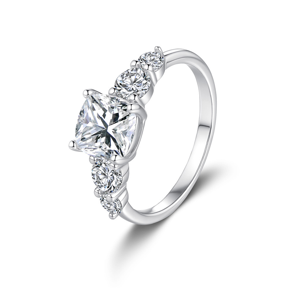 Five-Stone Cushion Moissanite Ring