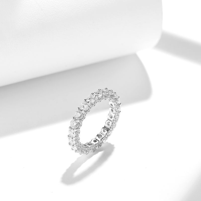 Full Pave Eternity Moissanite Wedding Band