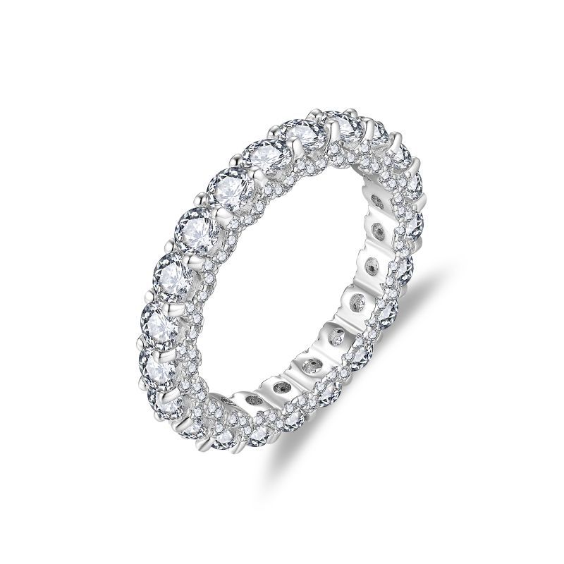 Full Pave Eternity Moissanite Wedding Band