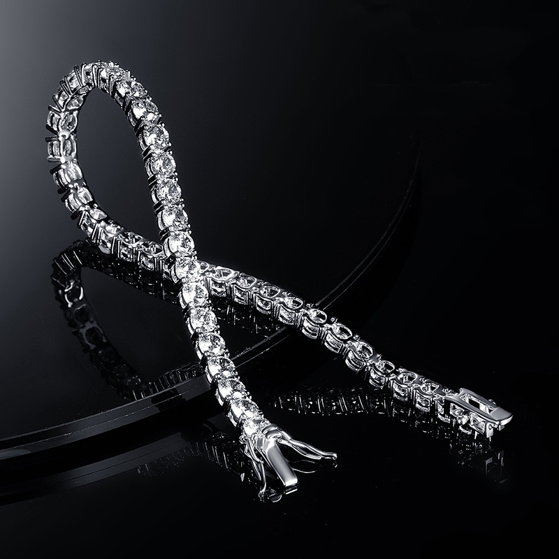 Sona Diamond Copper Tennis Bracelet (Nickel Free)