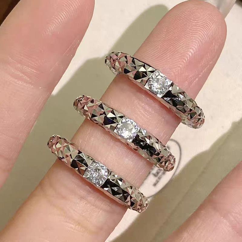 Dragon-Scale Inspired Moissanite Ring