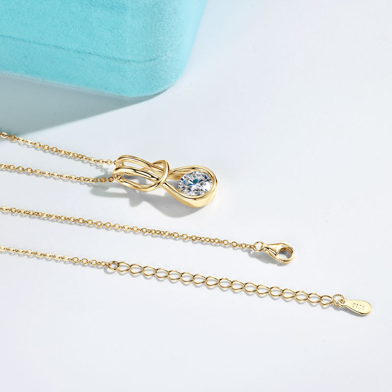 Opal Knot Moissanite Pendant 2.0 ct-VOOGME