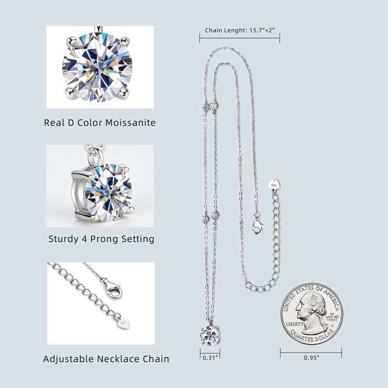 Light Path Moissanite Necklace 2.0 ct