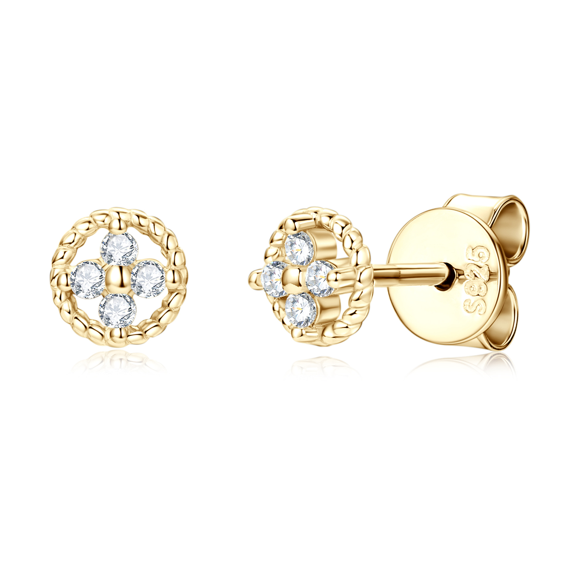 Lucky Promise Moissante Stud Earrings
