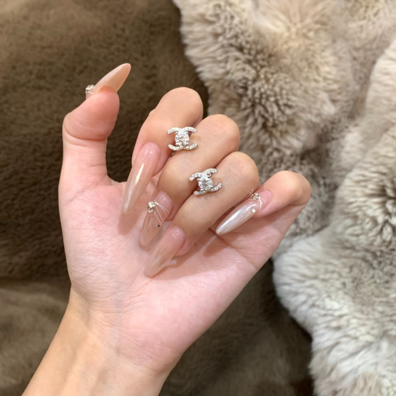 Double C Moissanite Stud Earrings