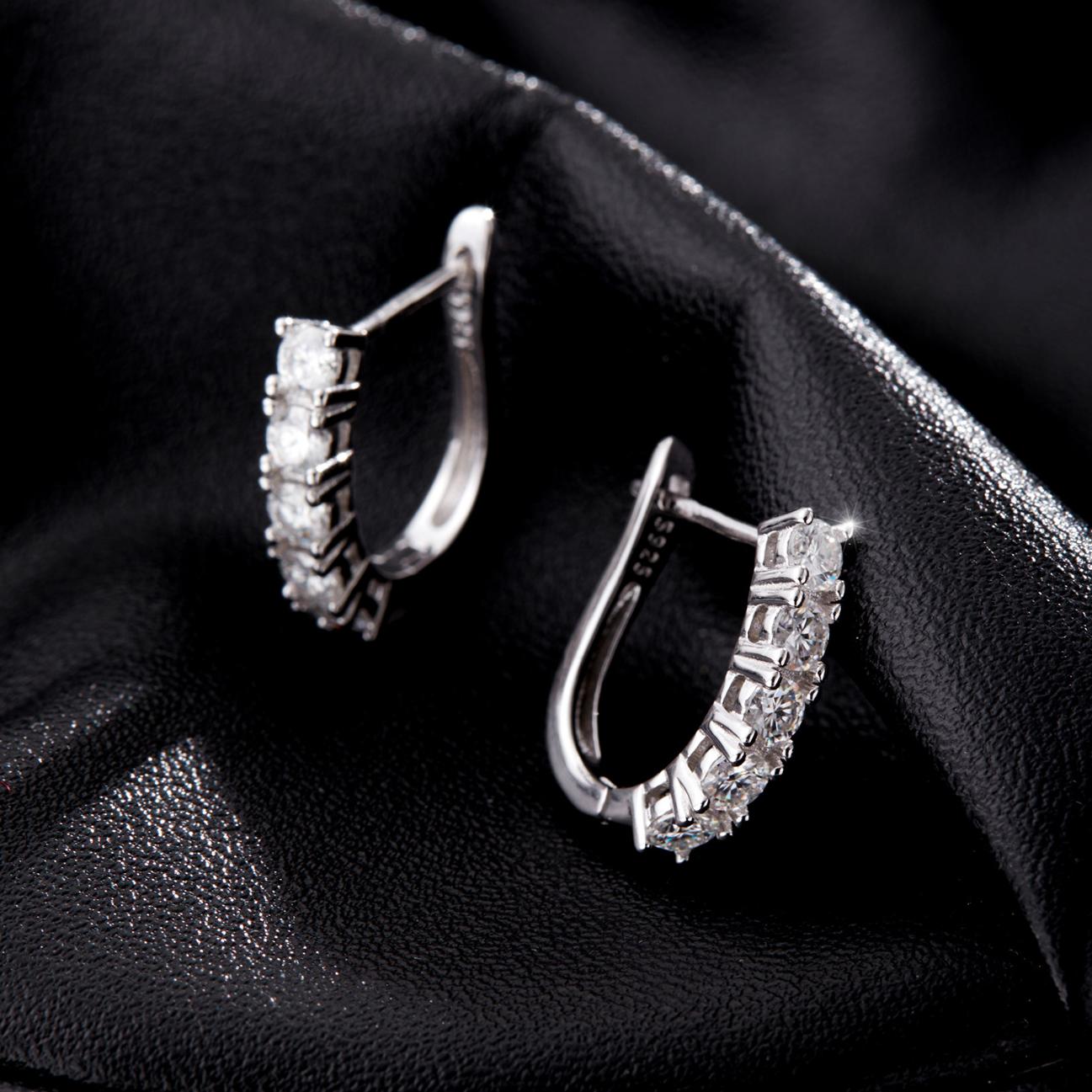 Aether Moissanite Hoop Earrings