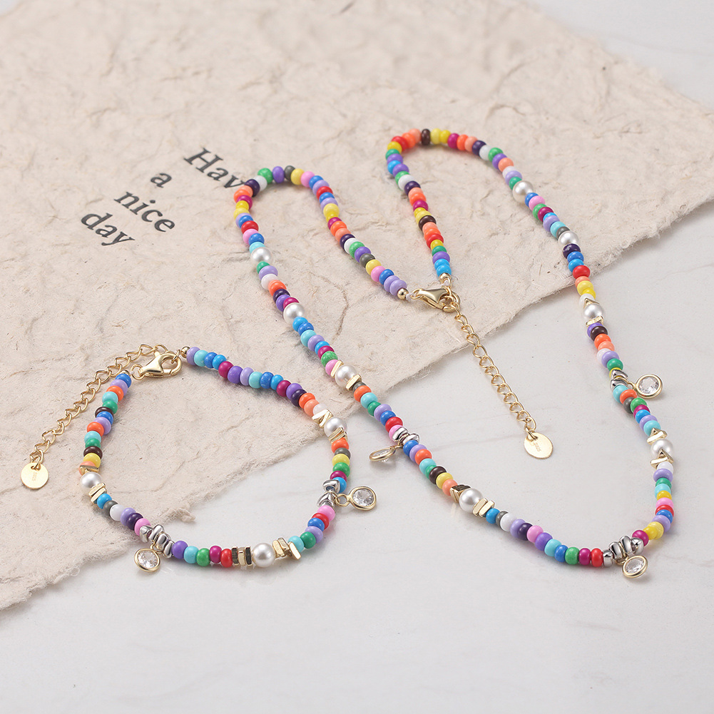 Marnie Shell Beads Stained Glass Bracelet