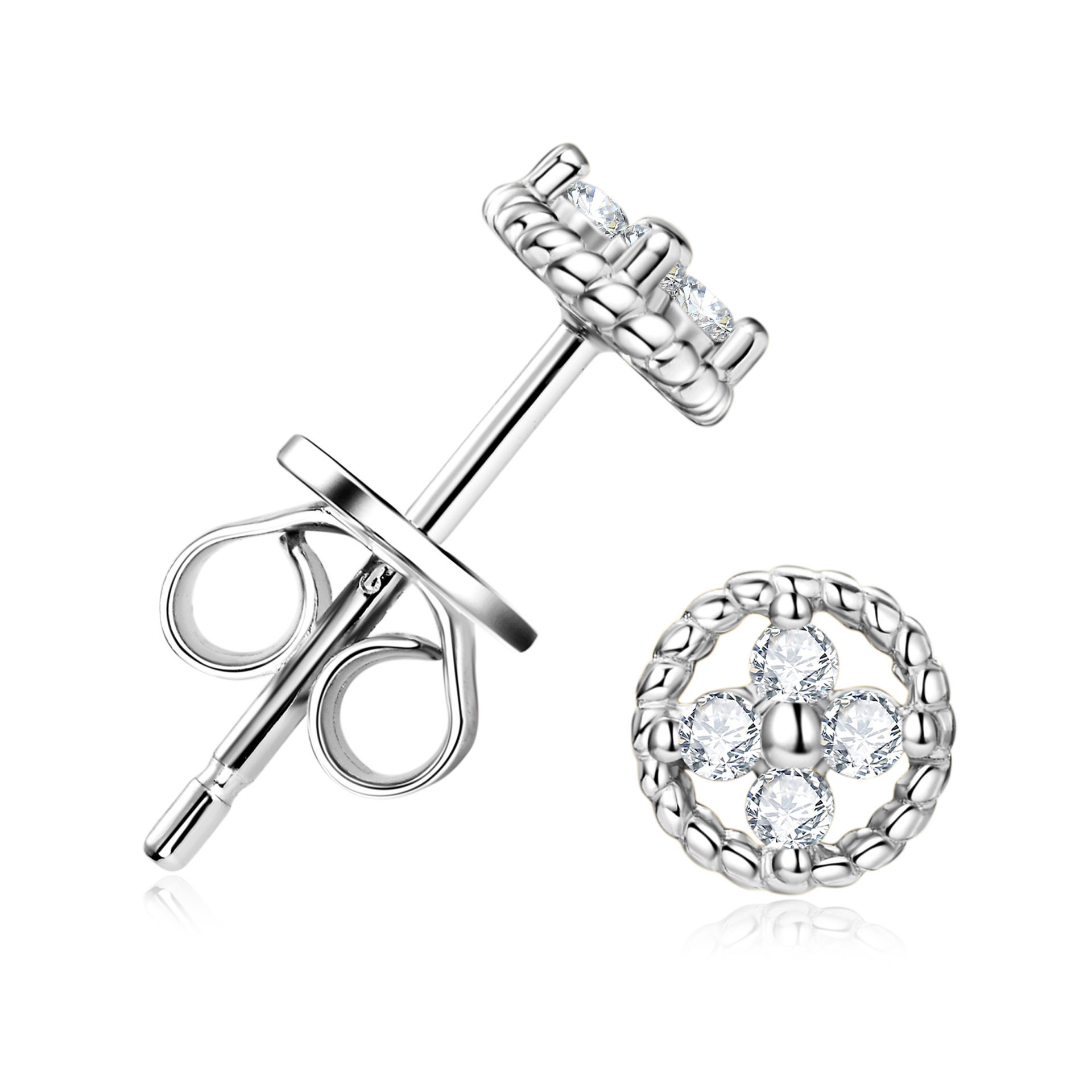 Lucky Promise Moissante Stud Earrings