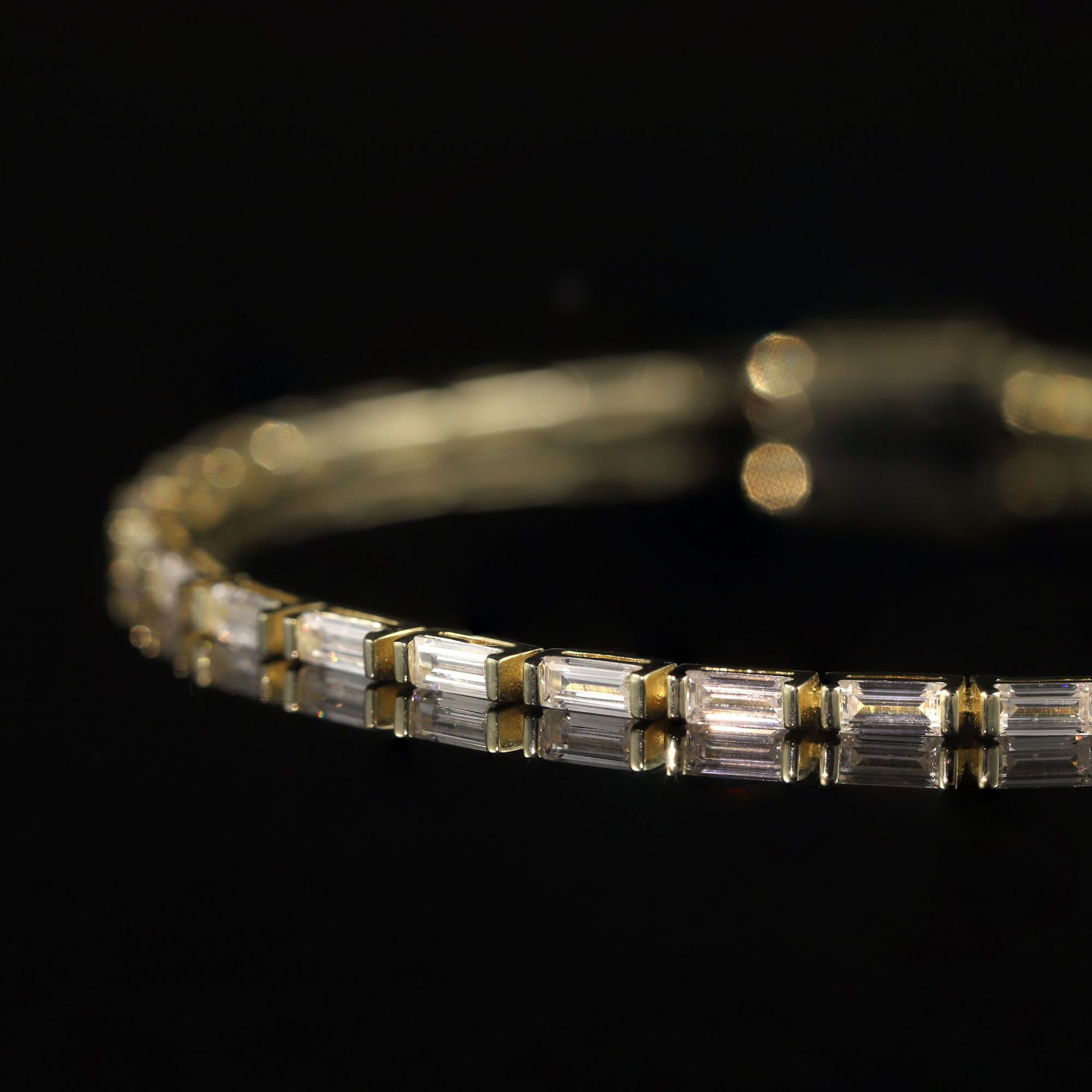 Baguette Moissanite Tennis Bracelet