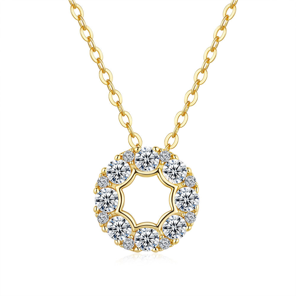 Angelic Halo Moissanite Necklace