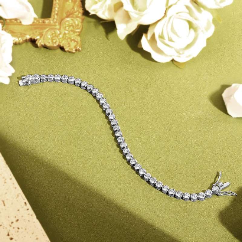 Bezel Tennis Bracelet