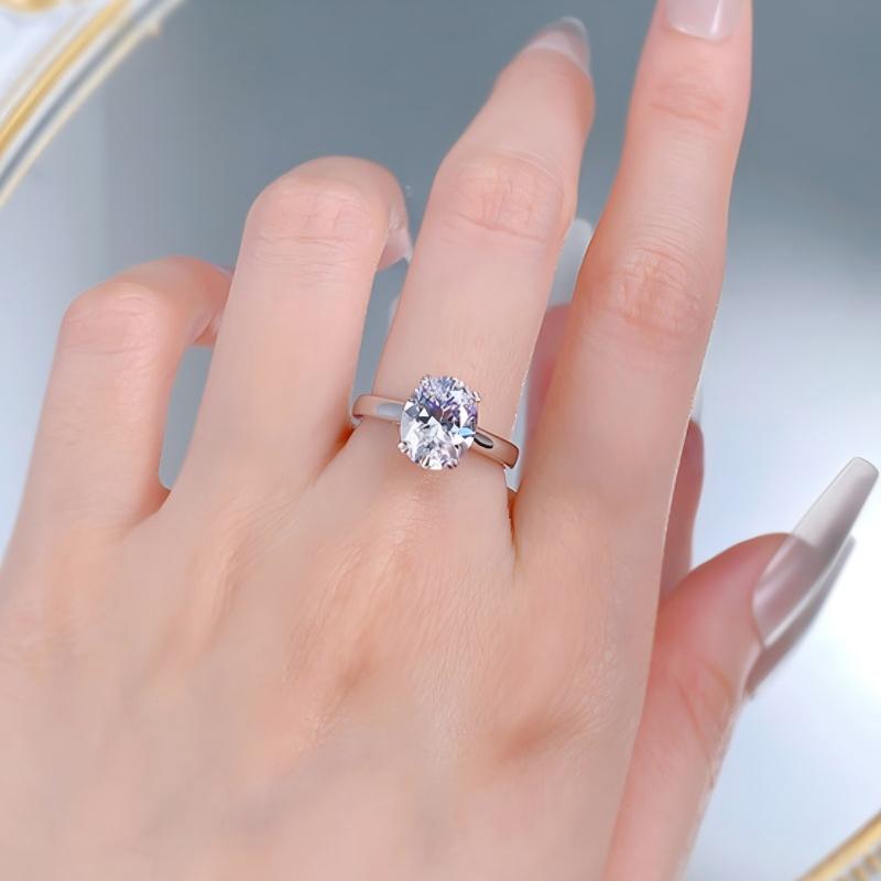 4CT Eight-Prong Moissanite Ring
