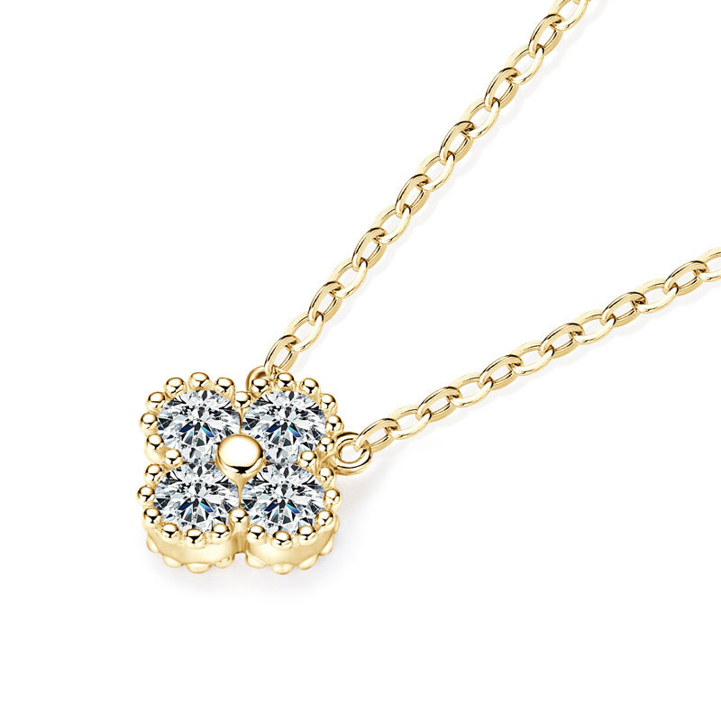 Salter Four Leaf Clover Moissanite Necklace