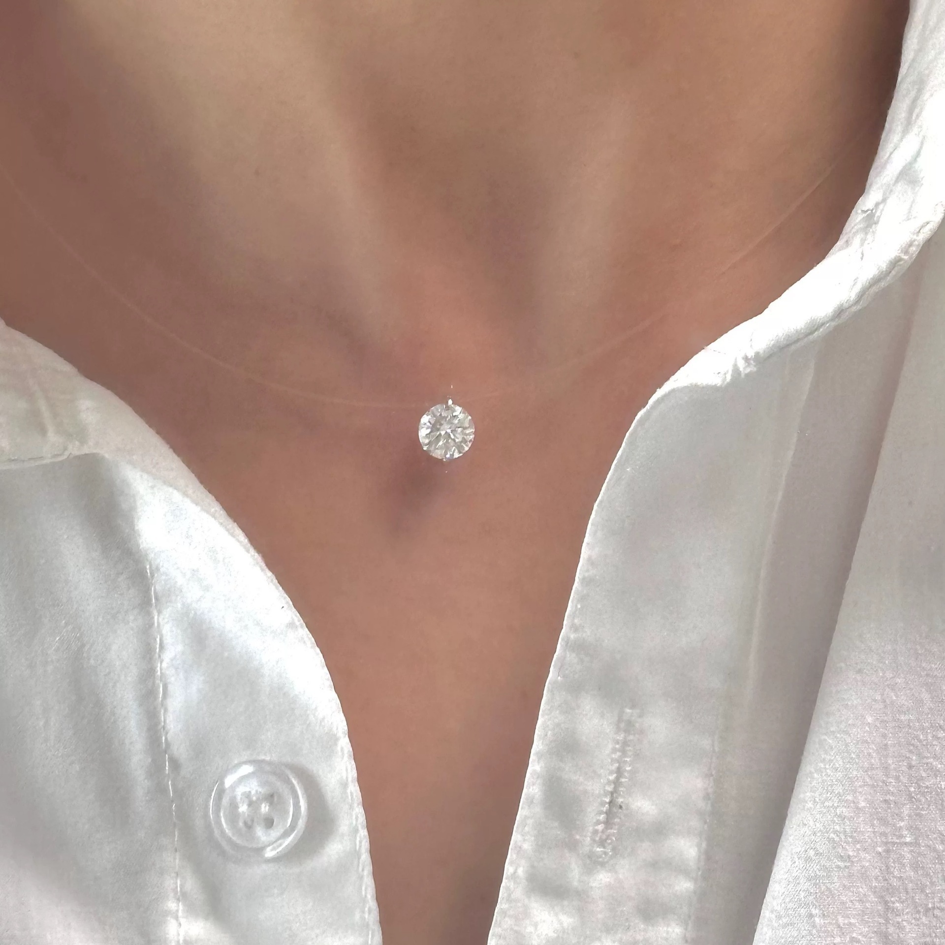 Mermaid Love Moissanite Necklace 1.0ct