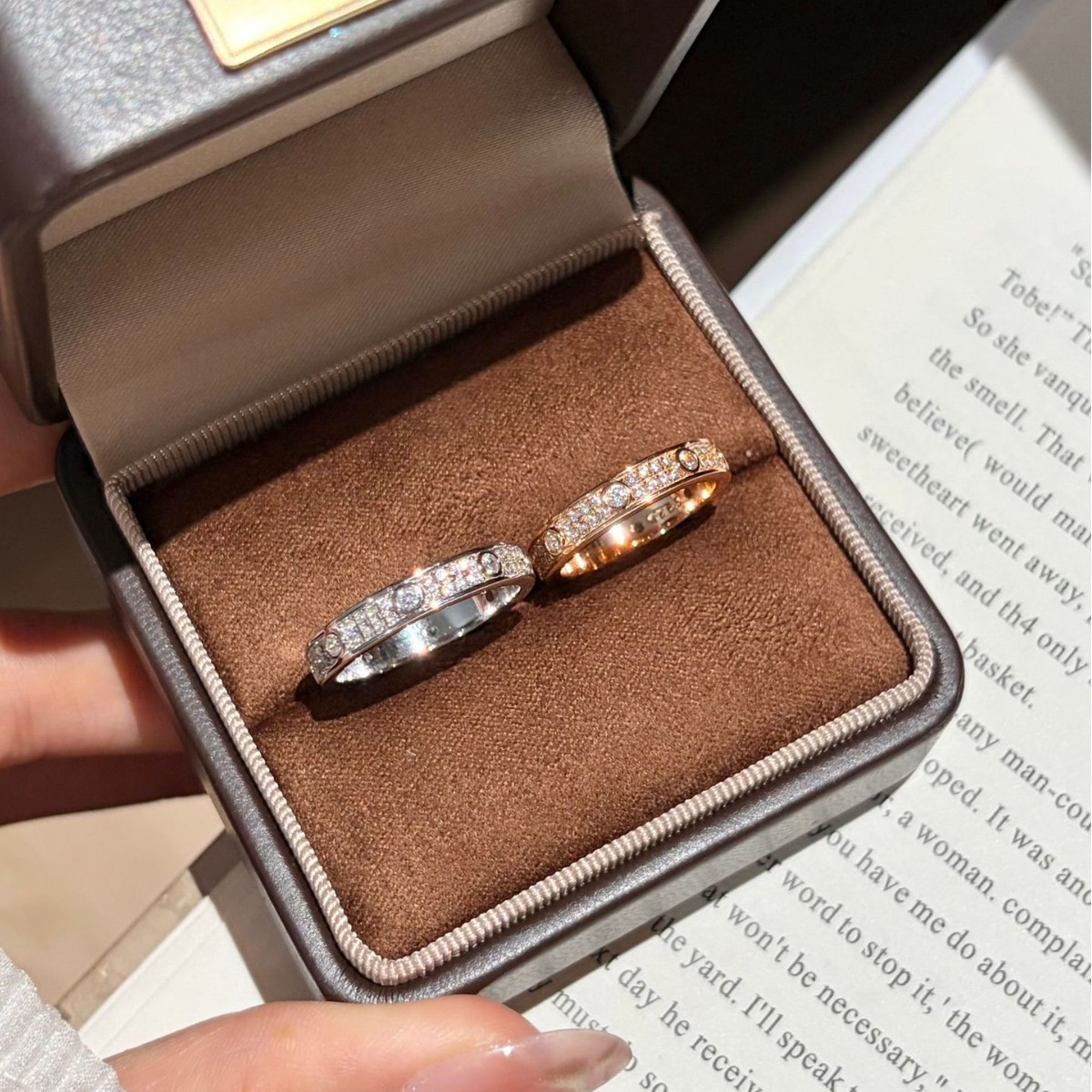 Cecile Round Moissanite Wedding Band