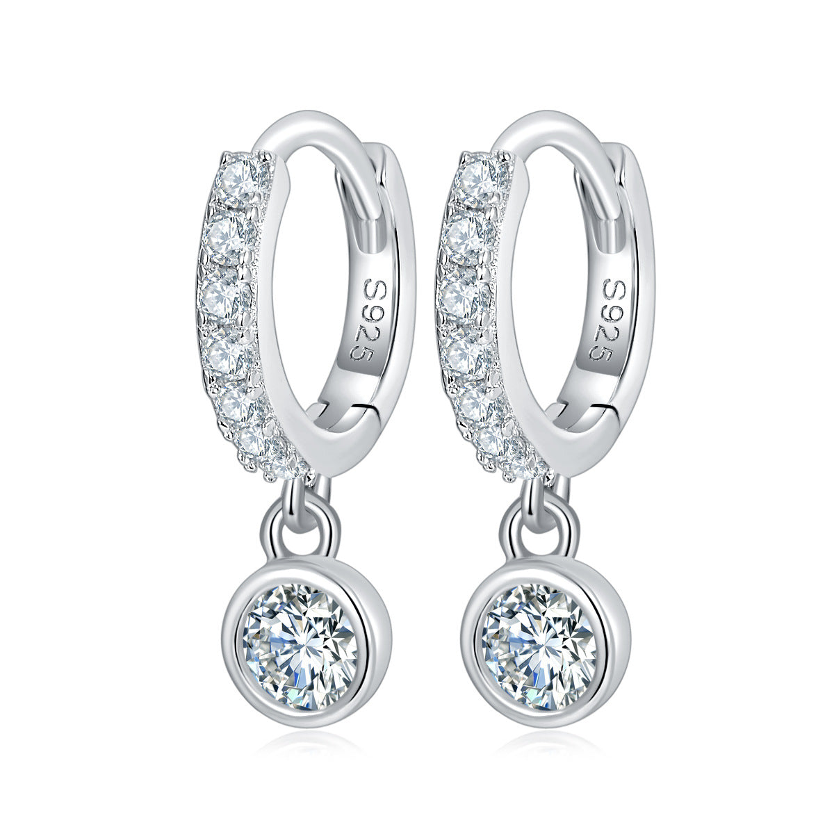 Ada Bubble Moissanite Drop Earrings-VOOGME