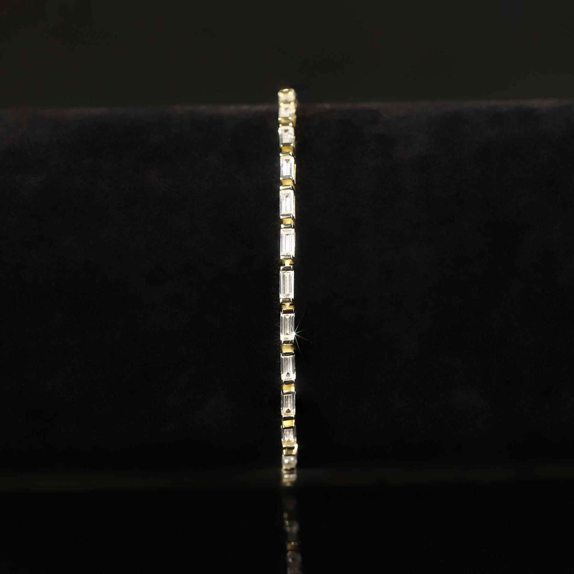 Baguette Moissanite Tennis Bracelet
