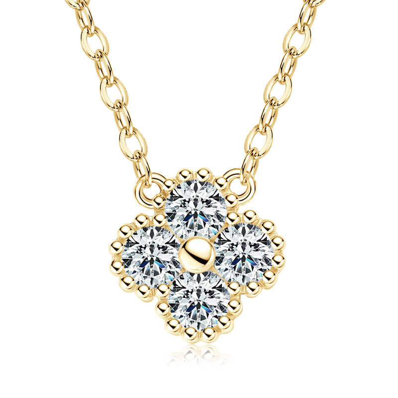 Salter Four Leaf Clover Moissanite Necklace