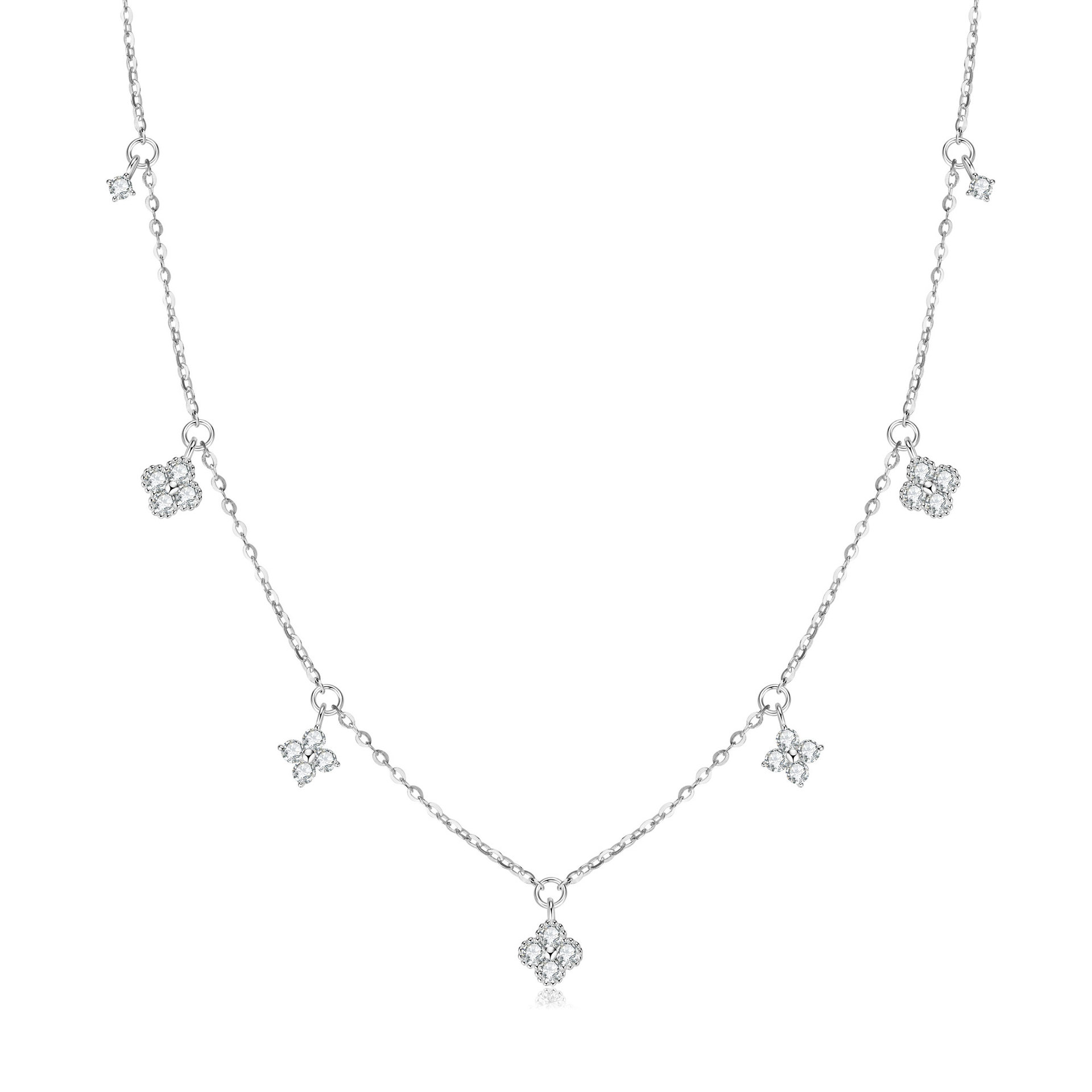 Creed Clover Moissanite Necklace