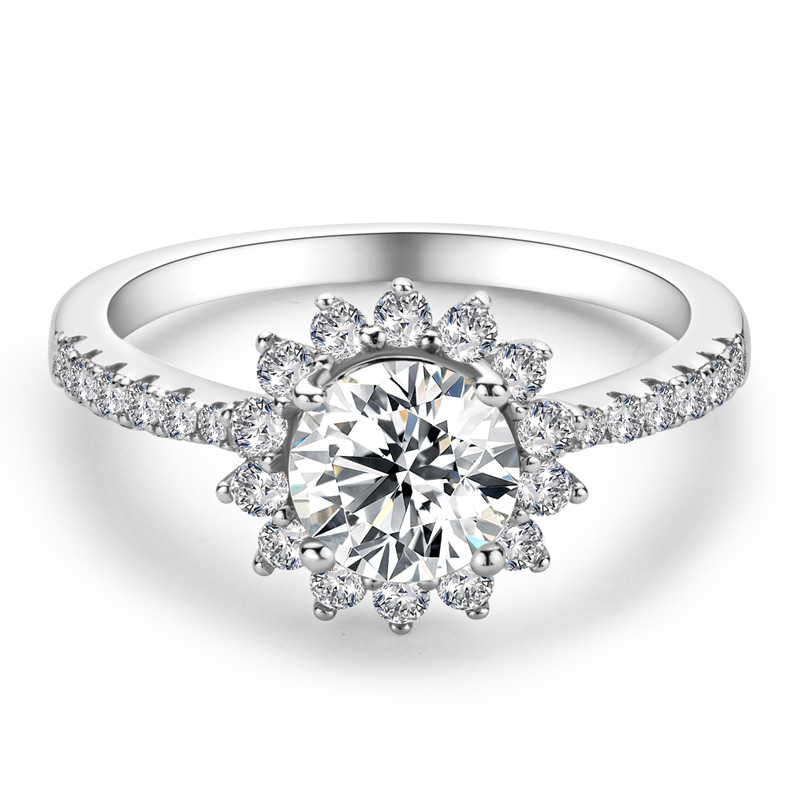 Sunflower Moissanite Engagement Ring-VOOGME