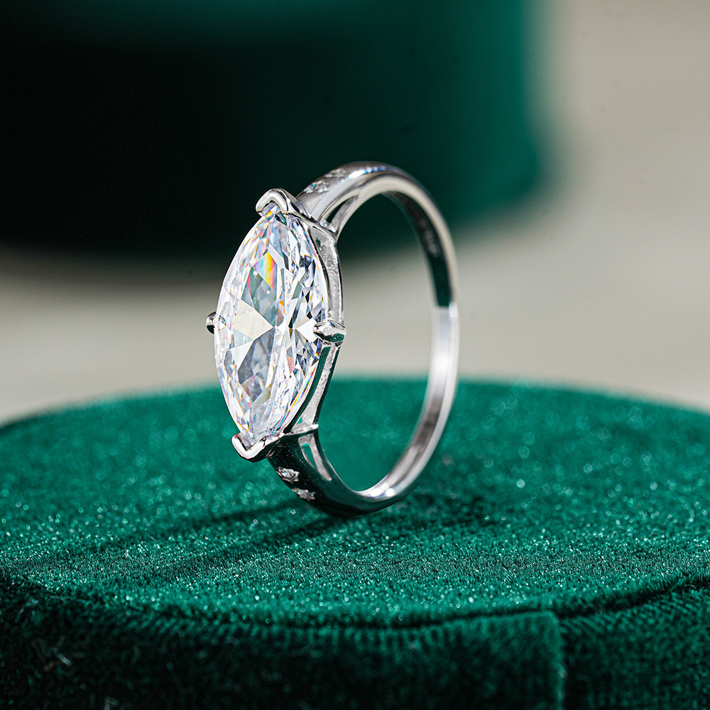 East West Marquise Moissanite Ring 3.0ct