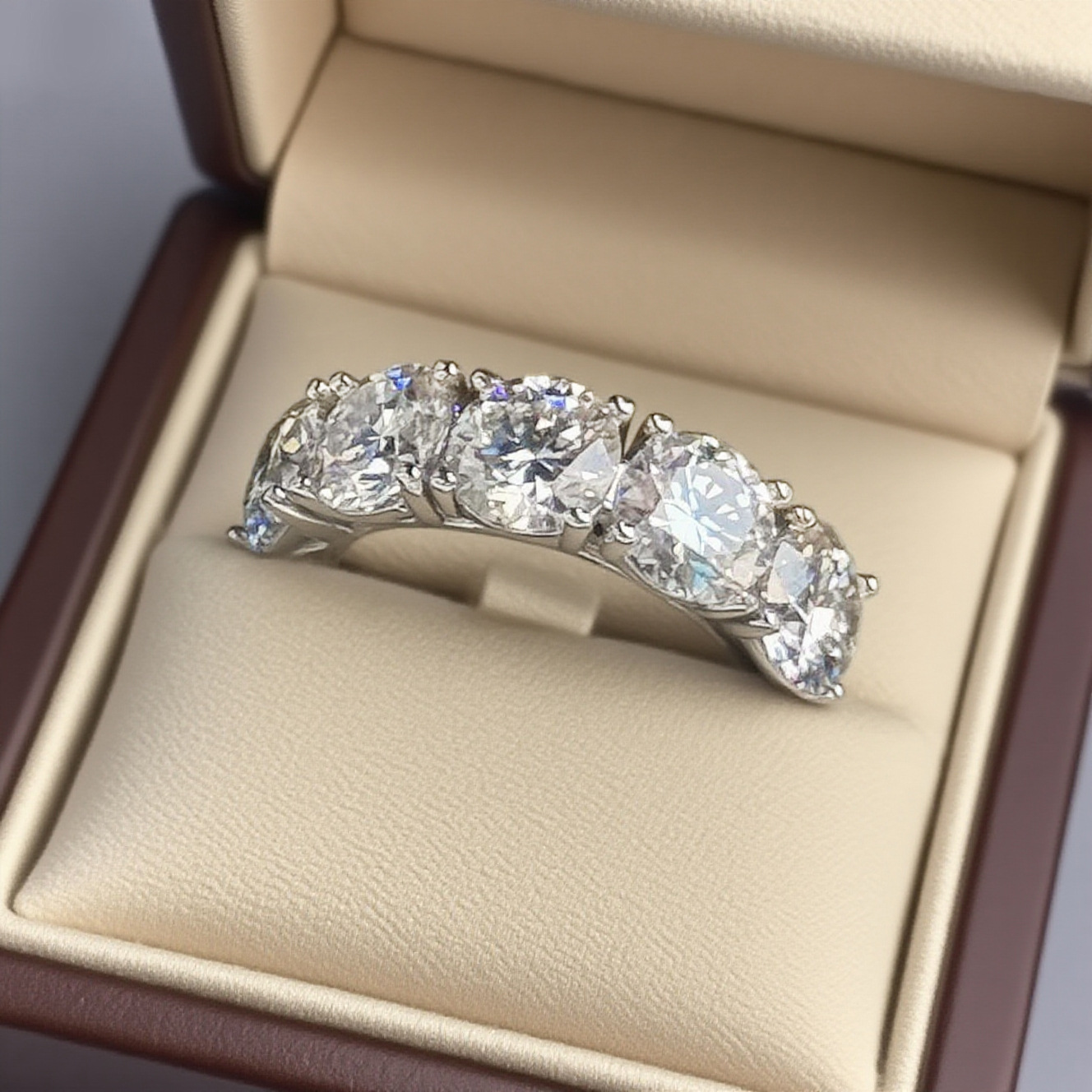 Camille Luxury Five-Stone Moissanite Ring