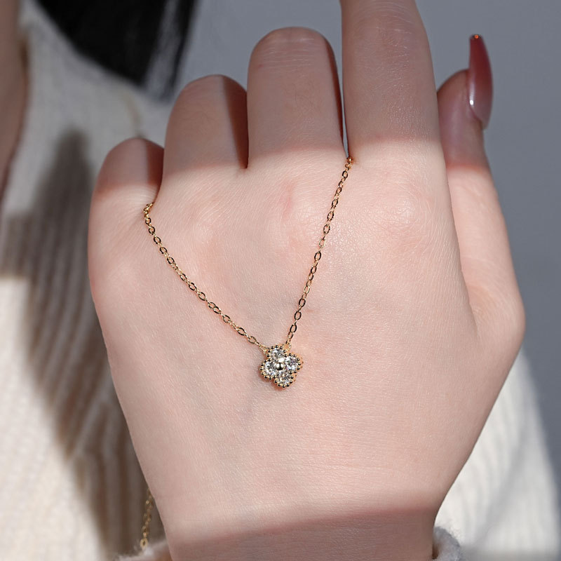 Salter Four Leaf Clover Moissanite Necklace