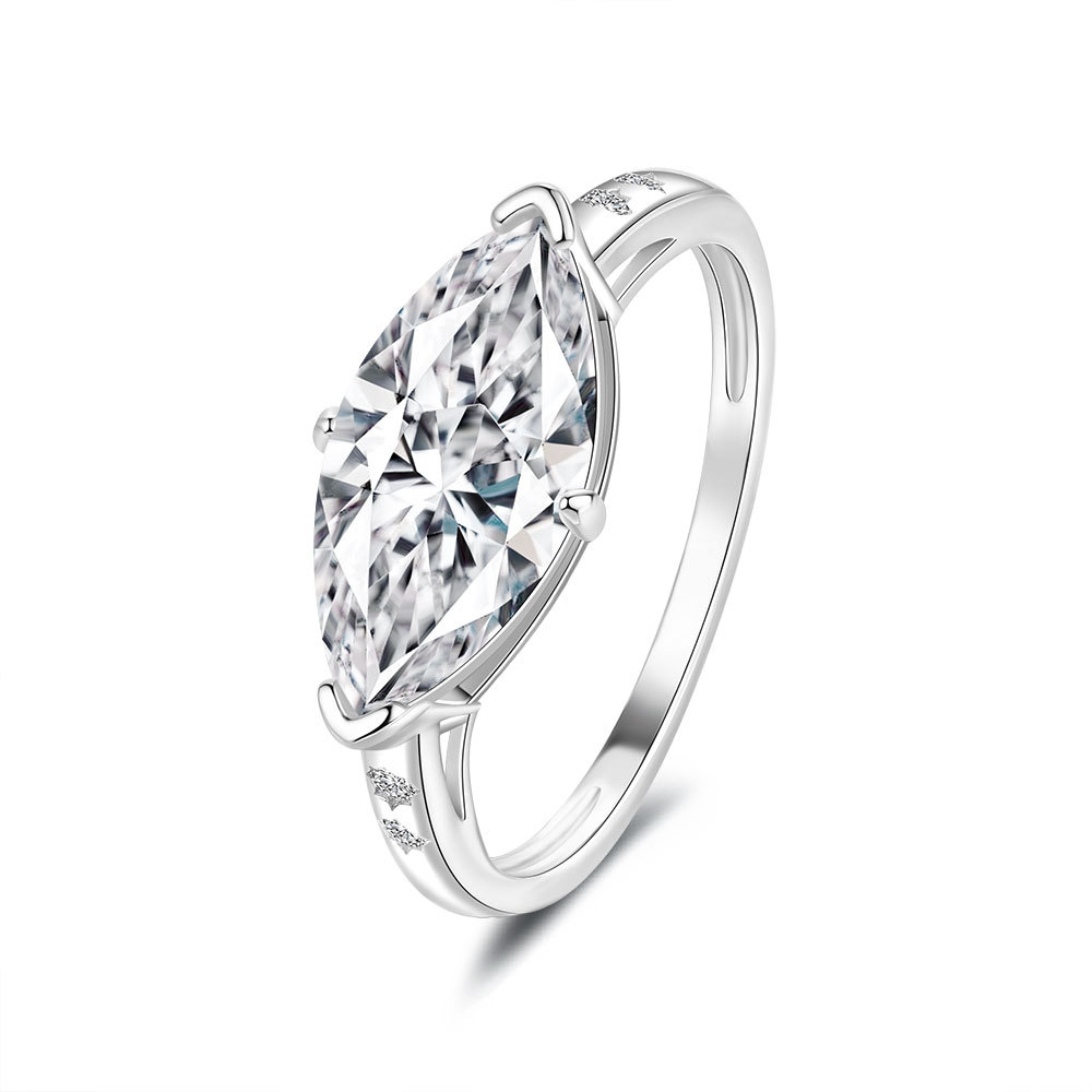 East West Marquise Moissanite Ring 3.0ct