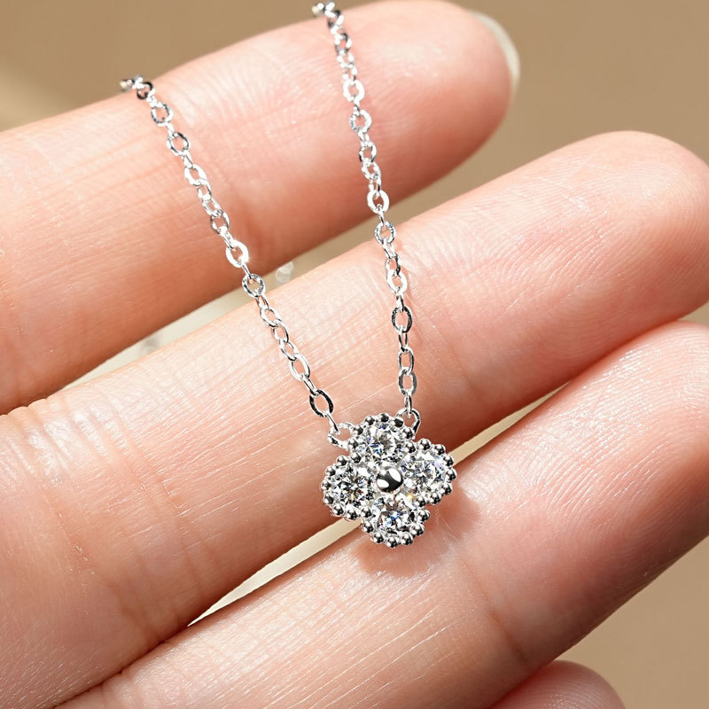 Salter Four Leaf Clover Moissanite Necklace