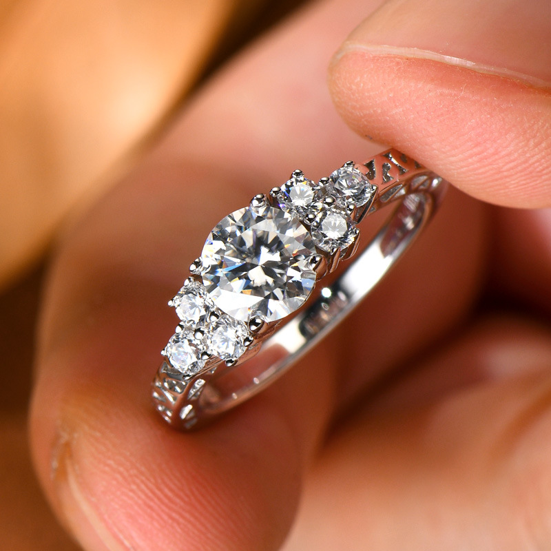 Adele Moissanite Engagement Ring-VOOGME