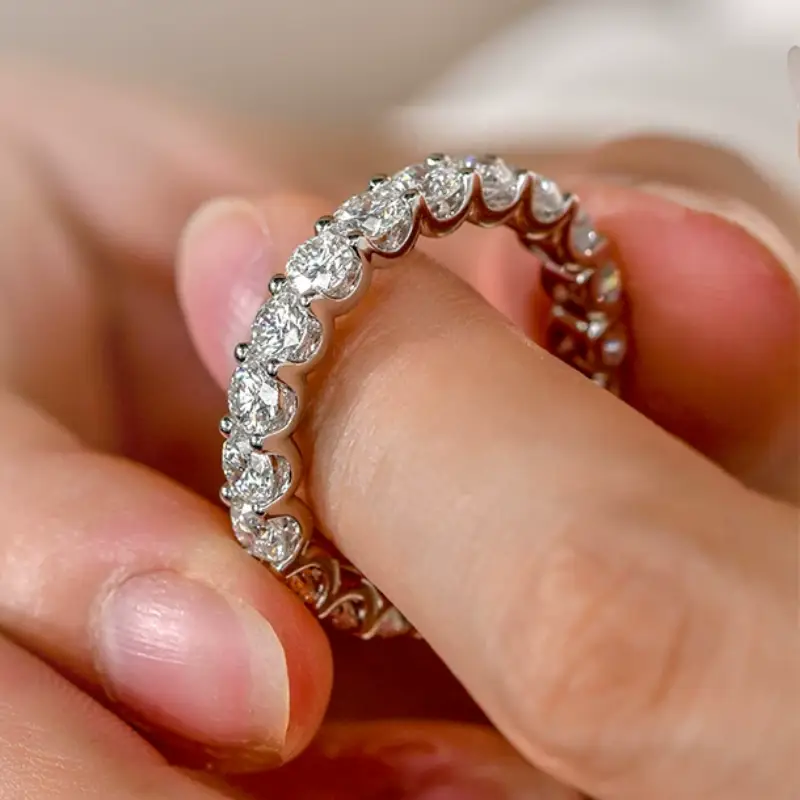 Gemma Embrace Moissanite Wedding Band