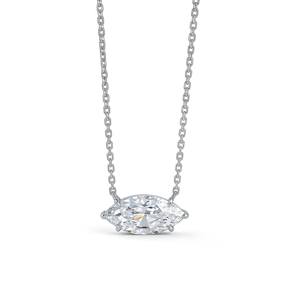 Marquise's Kiss Moissanite Necklace