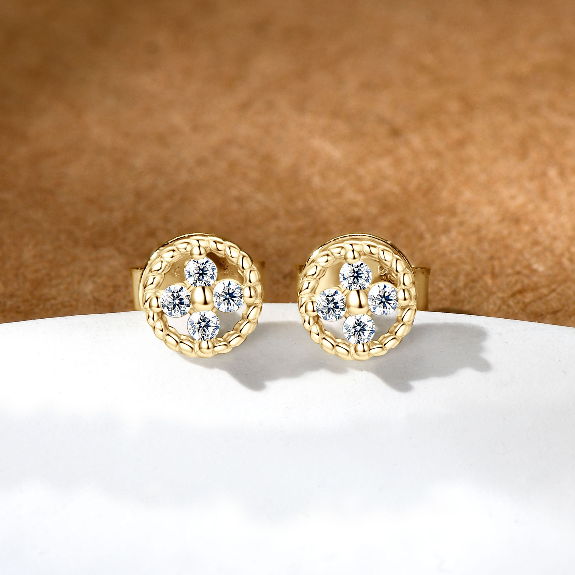 Lucky Promise Moissante Stud Earrings