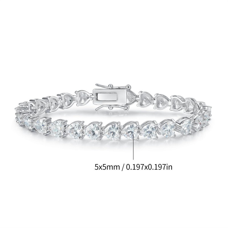 Heart Tennis Bracelet