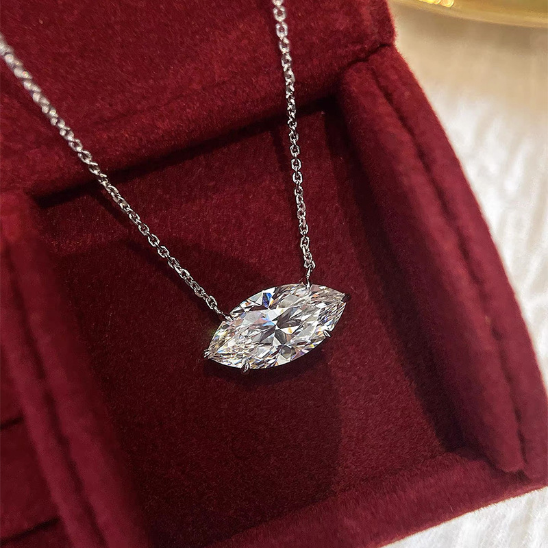 Marquise's Kiss Moissanite Necklace