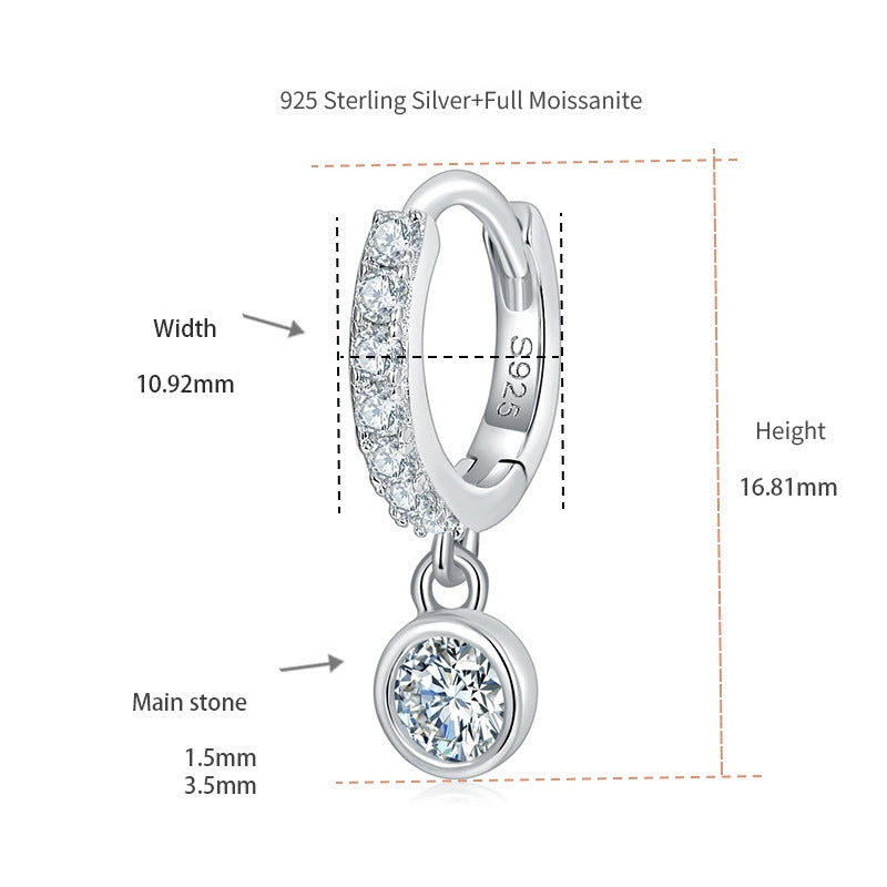 Ada Bubble Moissanite Drop Earrings-VOOGME